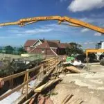 Sermac 36m concrete boom pump at work in Brighton