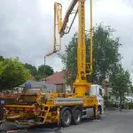 Sermac 36m concrete boom pump at work —&nbsp;ICF pour